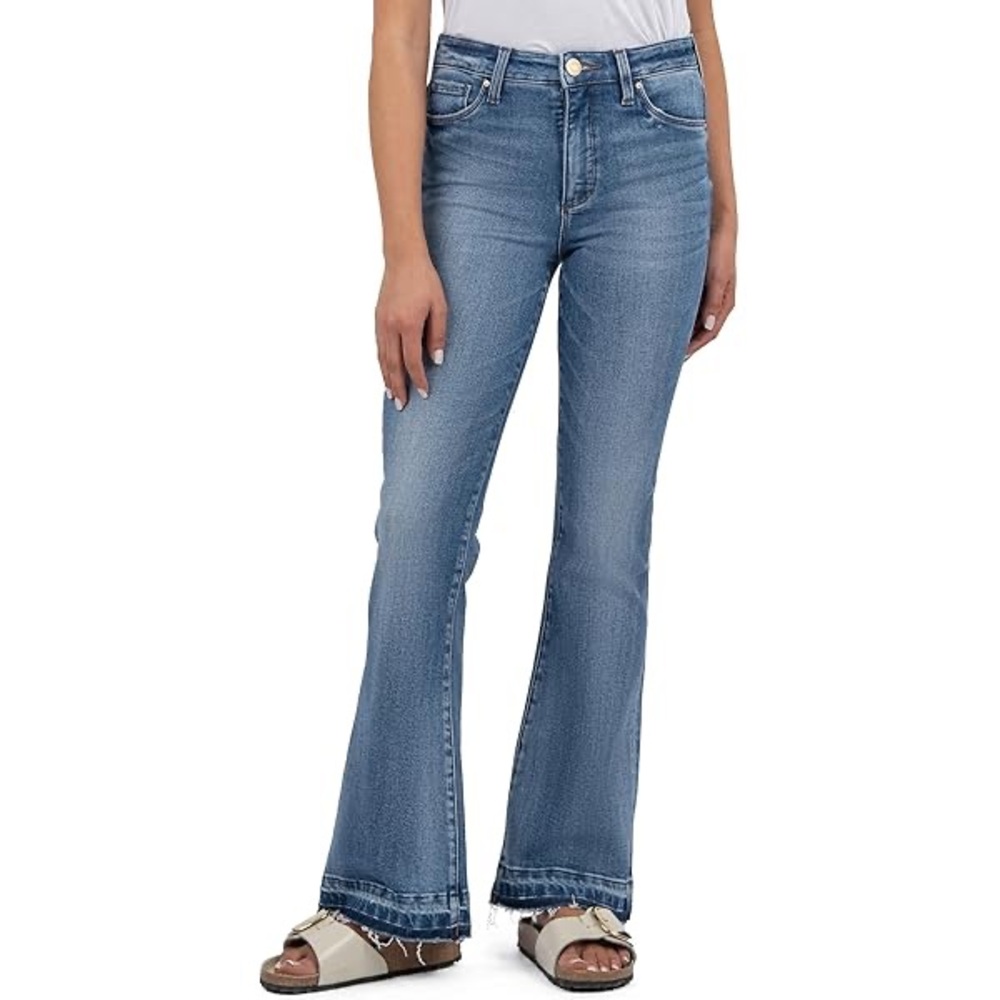 Kut from the Kloth Blue Flare Wide Leg Jeans